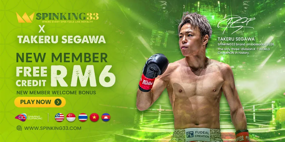 SPINKING33 New Member Free Credit – Free RM6 SPINKING33