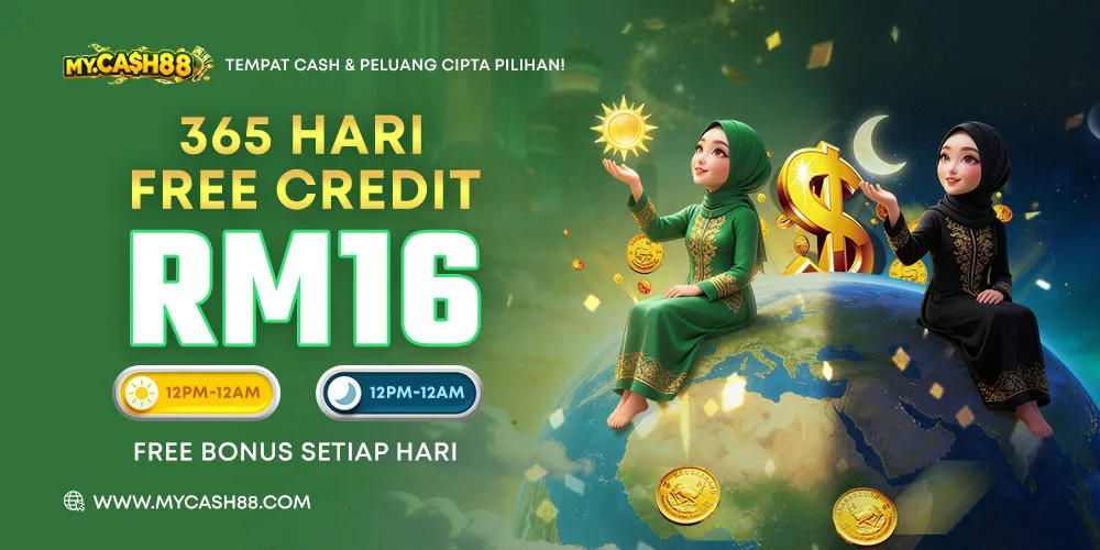 MYCASH88 365 Hari Free Credit RM16 – Free Bonus Setiap Hari